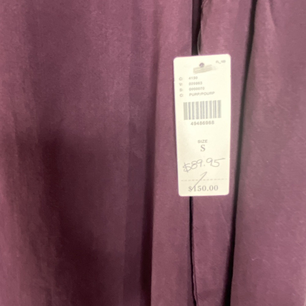 Cloth & Stone Anthropologie Purple Bell Sleeve Tunic Dress NWT Size S Made in US - Picture 6 of 12